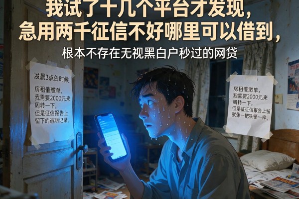 我试了十几个平台才发现，急用两千征信不好哪里可以借到，根本不存在无视黑白户秒过的网贷
