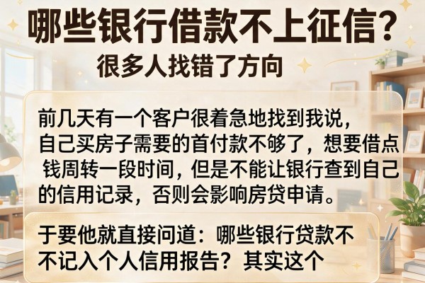 哪些银行借款不上征信?很多人找错了方向