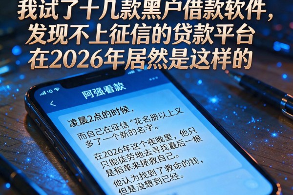 我试了十几款黑户借款软件，发现不上征信的贷款平台在2026年居然是这样的