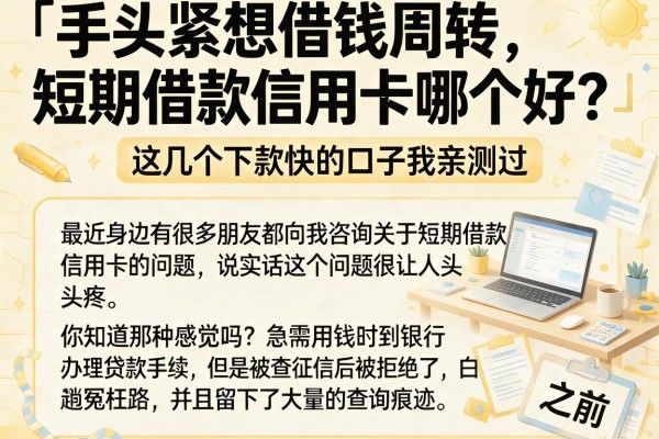 手头紧想借钱周转,短期借款信用卡哪个好?这几个下款快的口子我亲测过