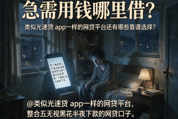 急需用钱哪里借？类似光速贷‌app一样的网贷平台还有哪些靠谱选择？@类似光速贷‌app一样的网贷平台，整合五个无视黑花半夜下款的网贷口子