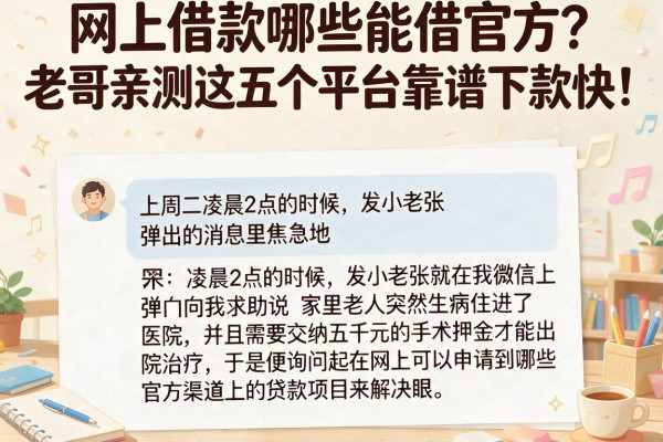 网上借款哪些能借官方？老哥亲测这五个平台靠谱下款快！