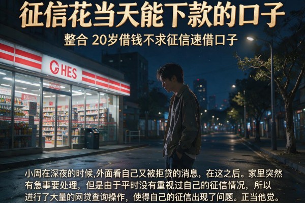 征信花当天能下款的口子，整合5个20岁借钱不求征信速借口子