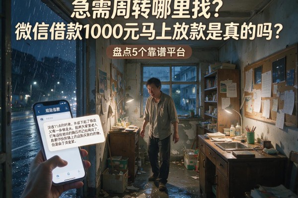 急需周转哪里找？微信借款1000元马上放款是真的吗？盘点5个靠谱平台