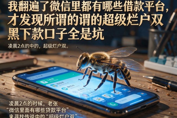 我翻遍了微信里都有哪些借款平台，才发现所谓的超级烂户双黑下款口子全是坑