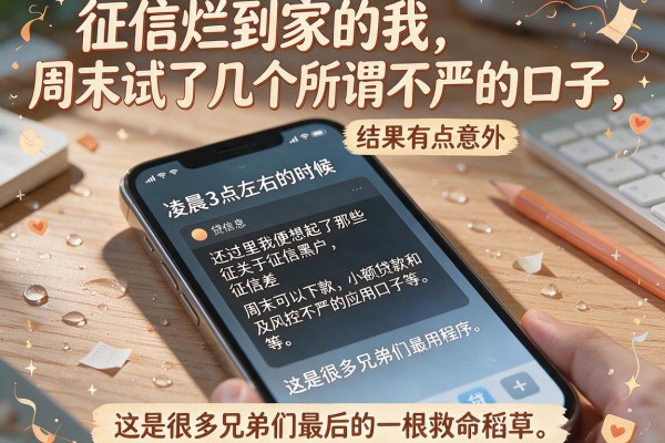 征信烂到家的我，周末试了几个所谓不严的口子，结果有点意外