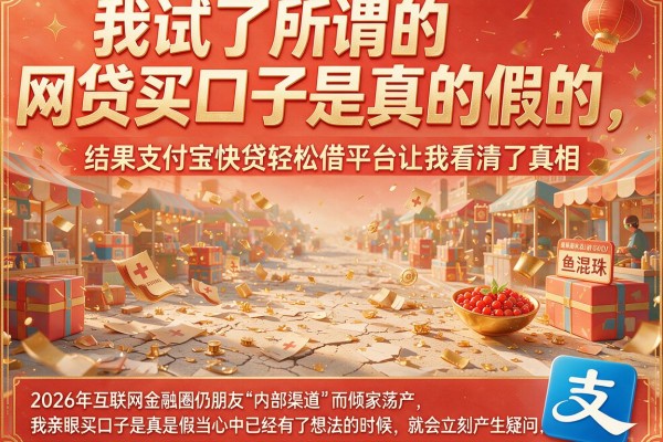 我试了所谓的网贷买口子是真的假的，结果支付宝快贷轻松借平台让我看清了真相