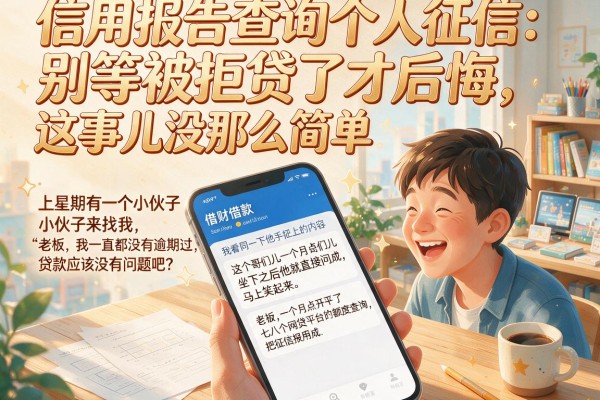信用报告查询个人征信：别等被拒贷了才后悔，这事儿没那么简单