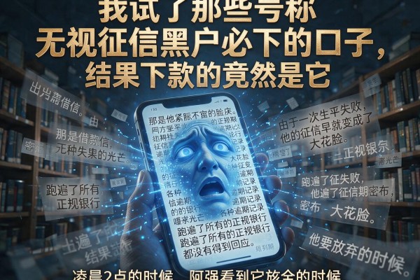 我试了那些号称无视征信黑户必下的口子，结果下款的竟然是它