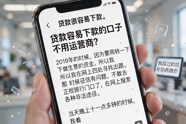 贷款容易下款的口子不用运营商？我踩过的坑你别再跳