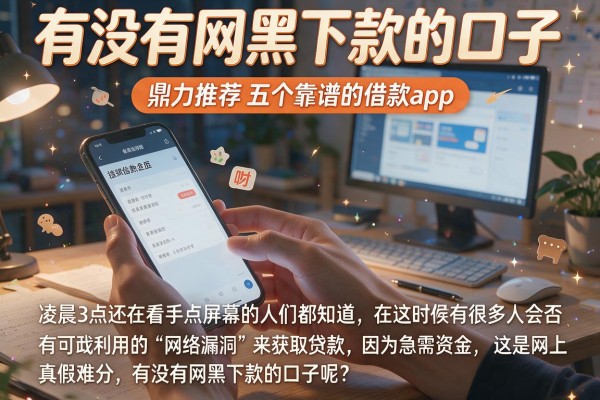 有没有网黑下款的口子，鼎力推荐五个靠谱的借款app