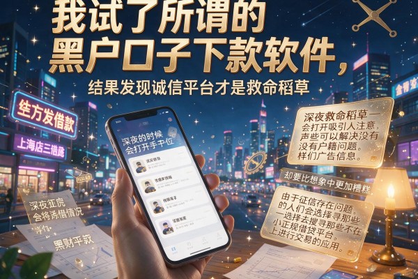我试了所谓的黑户口子下款软件，结果发现诚信平台才是救命稻草