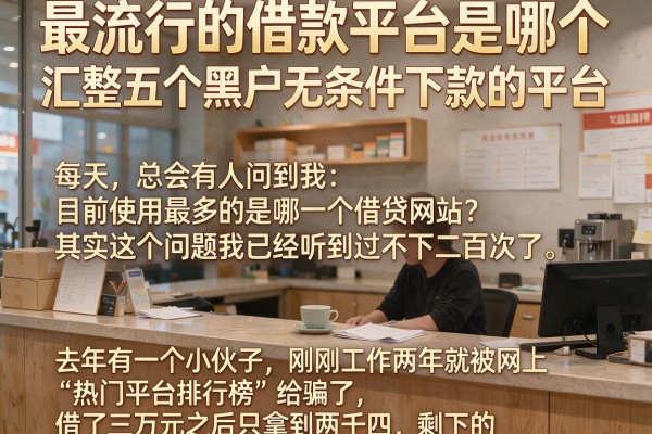 最流行的借款平台是哪个，汇整五个黑户无条件下款的平台