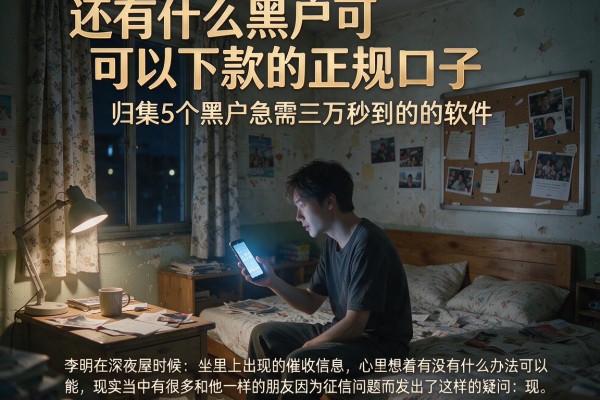 还有什么黑户可以下款的正规口子，归集5个黑户急需三万秒到的的软件