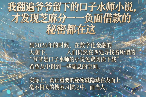 我翻遍爷爷留下的口子水师小说，才发现芝麻分负面借款的秘密都在这