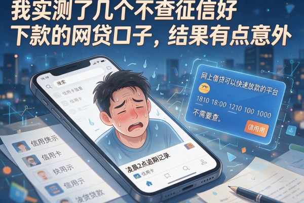 我实测了几个不查征信好下款的网贷口子,结果有点意外