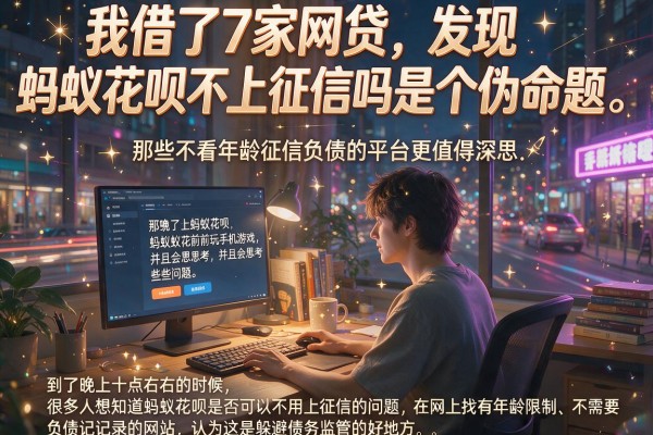 我借了7家网贷，发现蚂蚁花呗不上征信吗是个伪命题，那些不看年龄征信负债的平台更值得深思