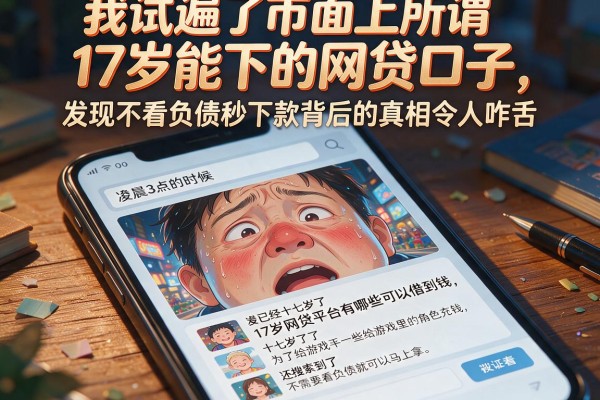 我试遍了市面上所谓17岁能下的网贷口子,发现不看负债秒下款背后的真相令人咋舌