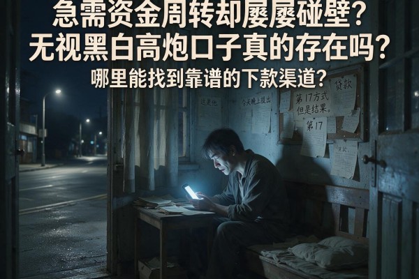 急需资金周转却屡屡碰壁？无视黑白高炮口子真的存在吗？哪里能找到靠谱的下款渠道？