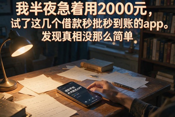 我半夜急着用2000元，试了这几个借款秒批秒到账的app，发现真相没那么简单