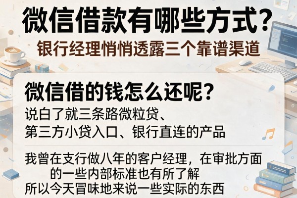 微信借款有哪些方式？银行经理悄悄透露三个靠谱渠道