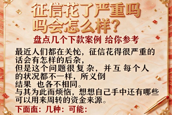 征信花了严重吗会怎么样？盘点几个下款案例给你参考