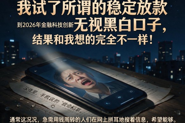 我试了所谓的稳定放款无视黑白口子，结果和我想的完全不一样
