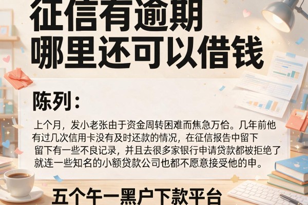 征信有逾期哪里还可以借钱，陈列五个黑户下款平台