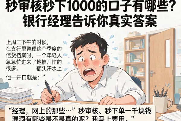 秒审核秒下1000的口子有哪些？银行经理告诉你真实答案