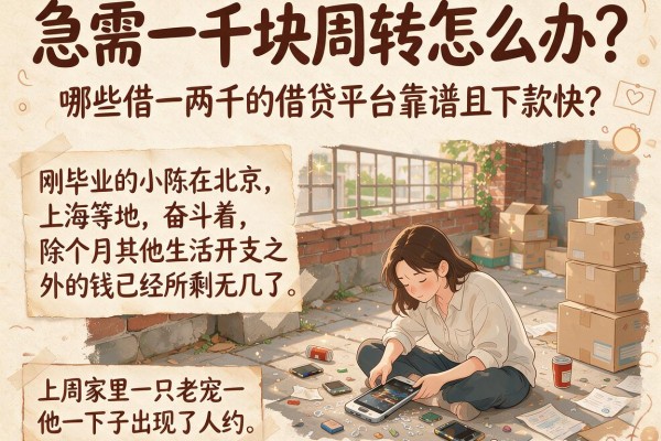 急需一千块周转怎么办？哪些借一两千的借贷平台靠谱且下款快？