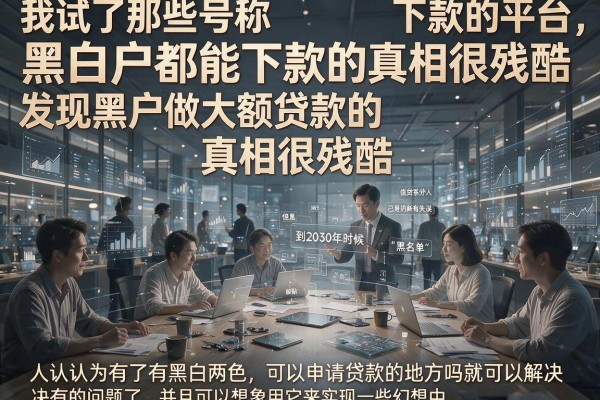 我试了那些号称黑白户都能下款的平台，发现黑户做大额贷款的真相很残酷