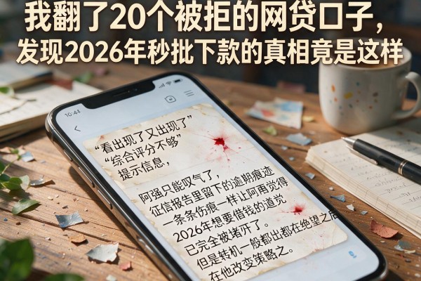 我翻了20个被拒的网贷口子，发现2026年秒批下款的真相竟是这样
