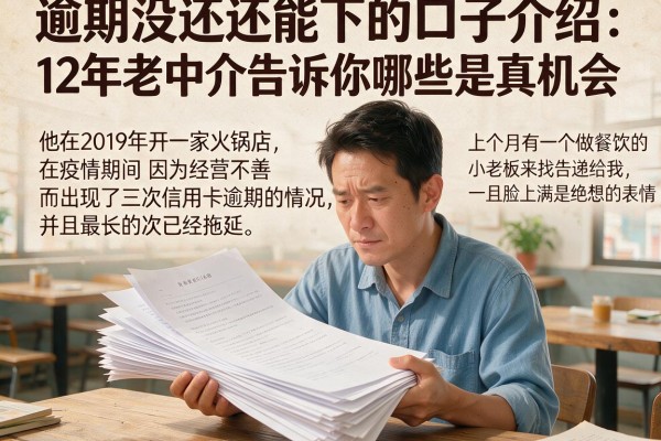 逾期没还还能下的口子介绍：12年老中介告诉你哪些是真机会