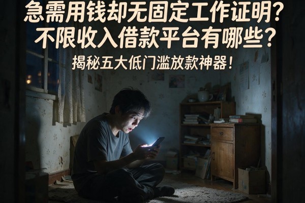 急需用钱却无固定工作证明？不限收入借款平台有哪些？揭秘五大低门槛放款神器！