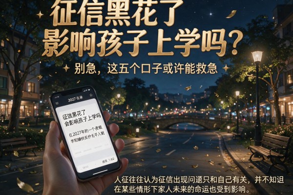 征信黑花了影响孩子上学吗？别急，这五个口子或许能救急