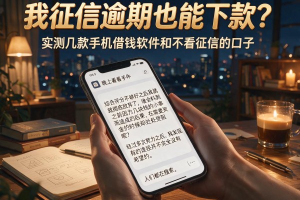 我征信逾期也能下款？实测几款手机借钱软件和不看征信的口子