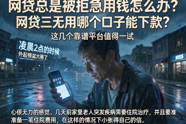 网贷总是被拒急用钱怎么办？网贷三无用哪个口子能下款？这几个靠谱平台值得一试