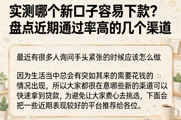 实测哪个新口子容易下款？盘点近期通过率高的几个渠道