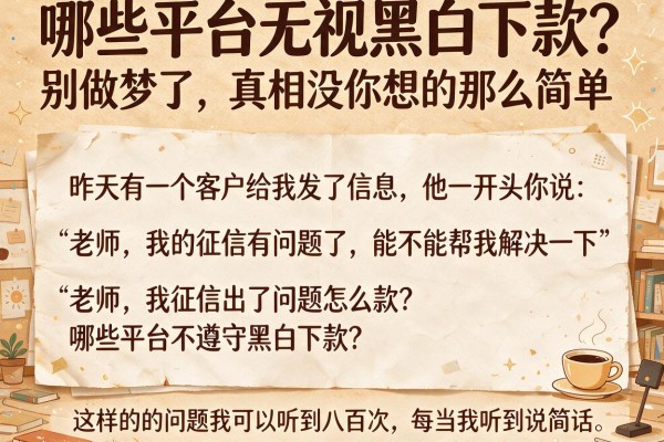 哪些平台无视黑白下款？别做梦了，真相没你想的那么简单