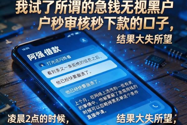 我试了所谓的急钱无视黑户秒审核秒下款的口子，结果大失所望