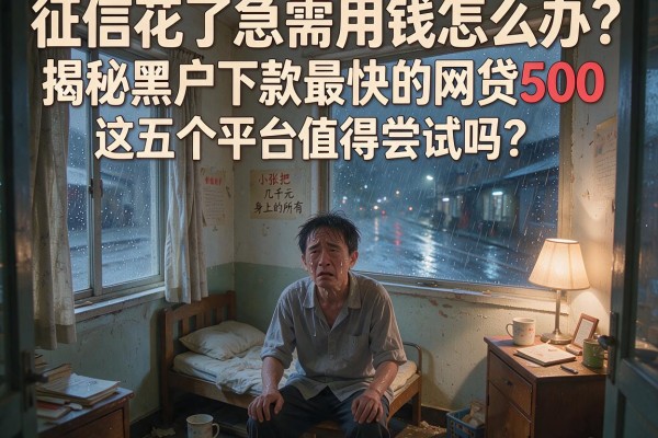征信花了急需用钱怎么办？揭秘黑户下款最快的网贷500，这五个平台值得尝试吗？