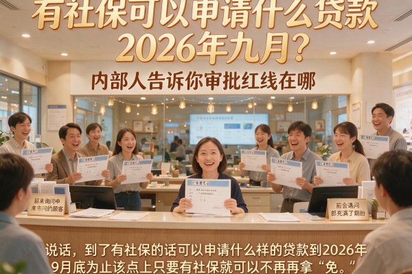 有社保可以申请什么贷款2026年九月？内部人告诉你审批红线在哪