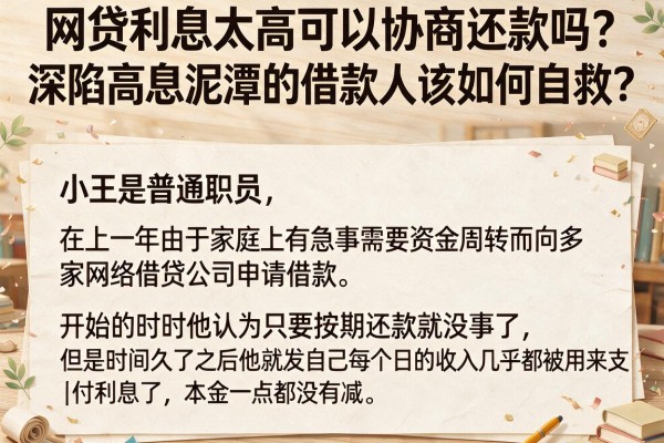 网贷利息太高可以协商还款吗？深陷高息泥潭的借款人该如何自救？