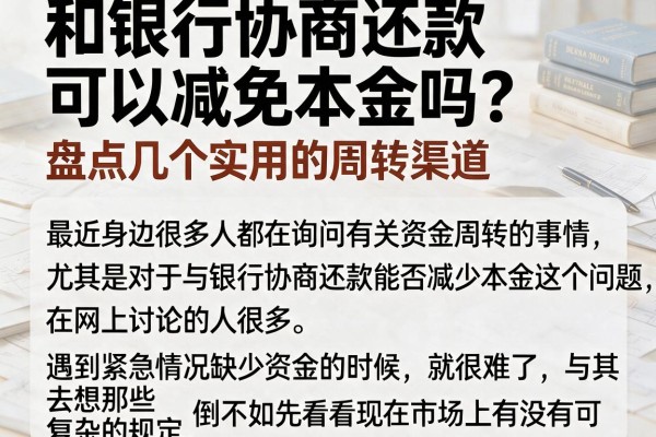 和银行协商还款可以减免本金吗？盘点几个实用的周转渠道