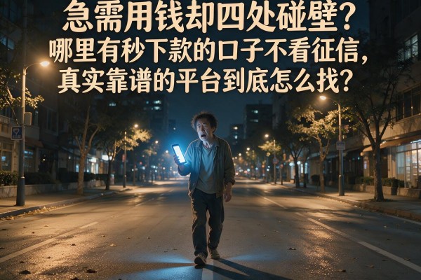 急需用钱却四处碰壁？哪里有秒下款的口子不看征信，真实靠谱的平台到底怎么找？