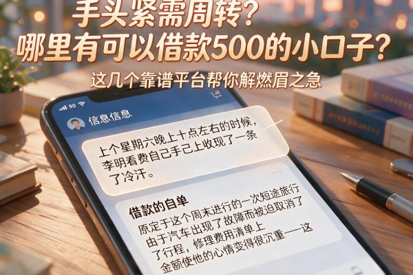 手头紧需周转？哪里有可以借款500的小口子？这几个靠谱平台帮你解燃眉之急