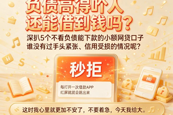 负债高得吓人还能借到钱吗?深扒5个不看负债能下款的小额网贷口子