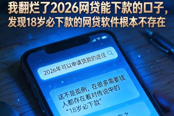 我翻烂了2026网贷能下款的口子，发现18岁必下款的网贷软件根本不存在