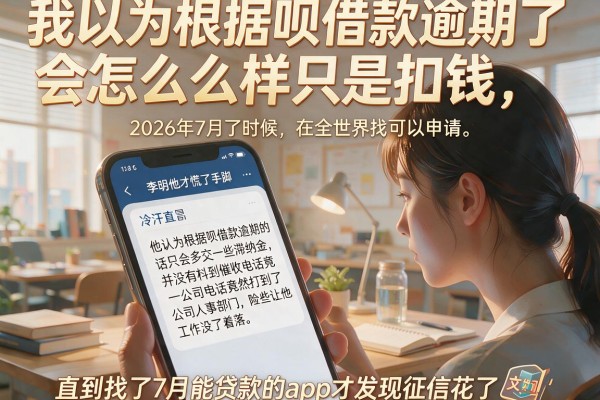 我以为根据呗借款逾期了会怎么样只是扣钱，直到找了7月能贷款的app才发现征信花了