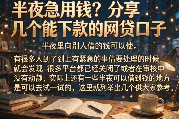 半夜急用钱？分享几个能下款的网贷口子